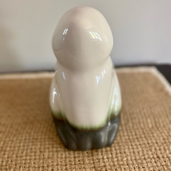 LARGE RARE VINTAGE ART DECO GLAZED PORCELAIN BUNNY RABIT STATUE SCULPTURE - Picture 2 of 8
